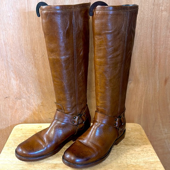 Frye women’s 16” boots w/ full back zippers size 8 new custom soles & heels - Picture 2 of 15